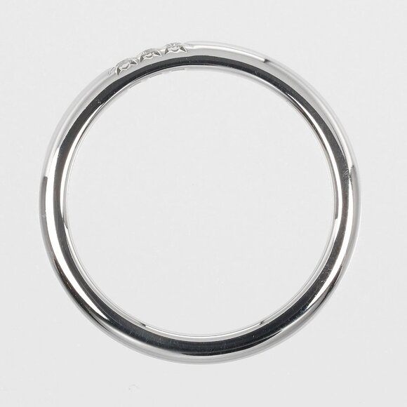 TIFFANY&Co. forever classic band Ring 0.1" model Pt950Platinum/3P Diamond - Picture 6 of 10